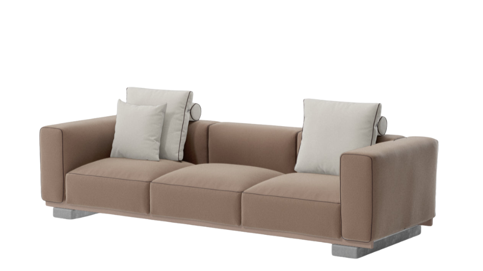 Sofá de 3 plazas Molo | Pie de hormigón L02 | Estructura 07C