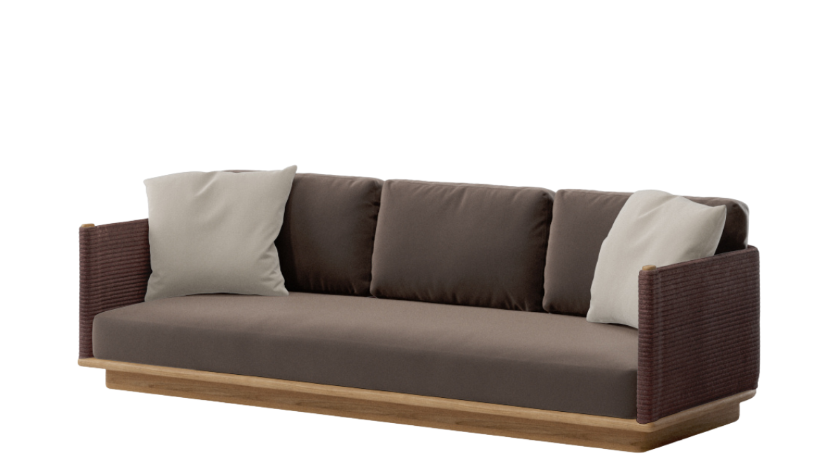 Giro 3-seater sofa | Teak base | Soga 475