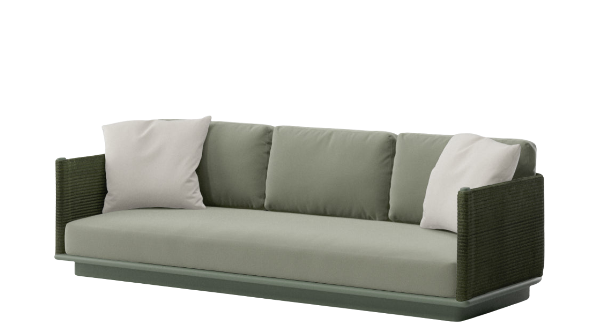 Giro 3-seater sofa | 28C aluminum base | Soga 475