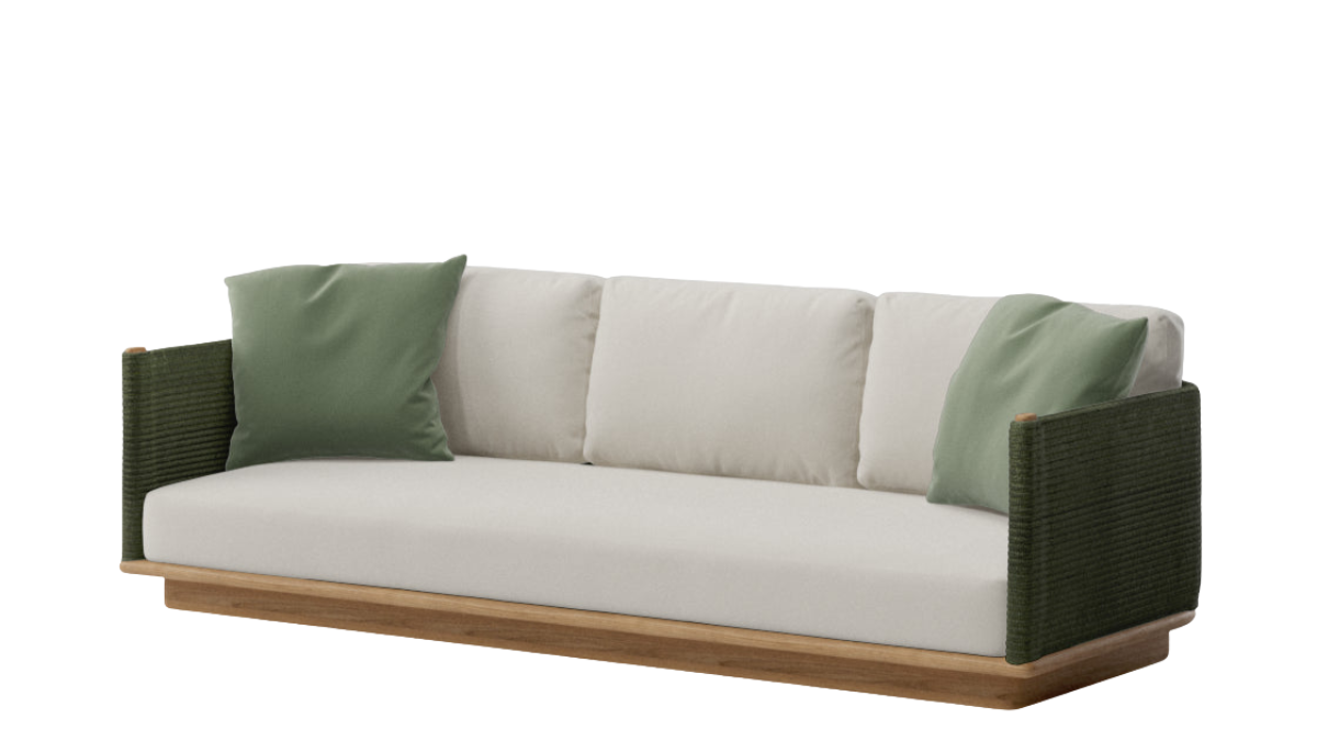 Giro 3-seater sofa | 28C aluminum base | Soga 475