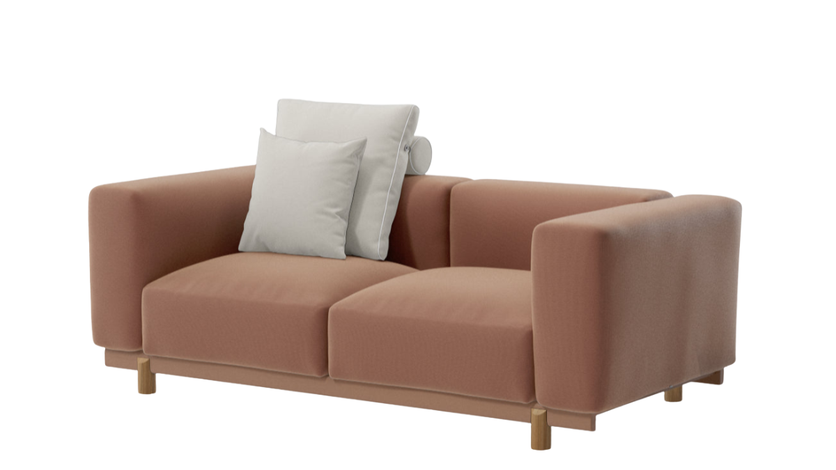 Sofá de 2 plazas Molo | Pie de teca | Estructura aluminio 11C