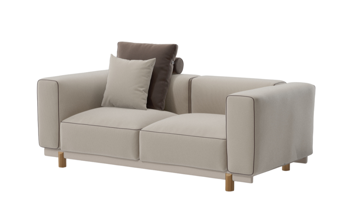 Sofá de 2 plazas Molo | Pie de teca | Estructura aluminio 05C