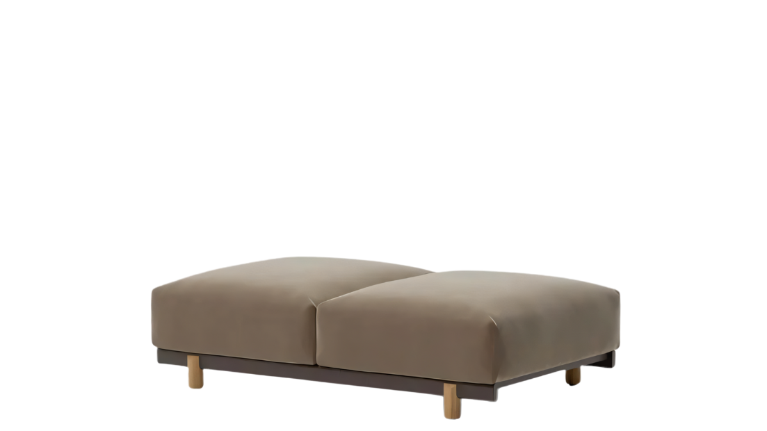 Molo 2-seater bench | Teak base L01 | Frame 01C