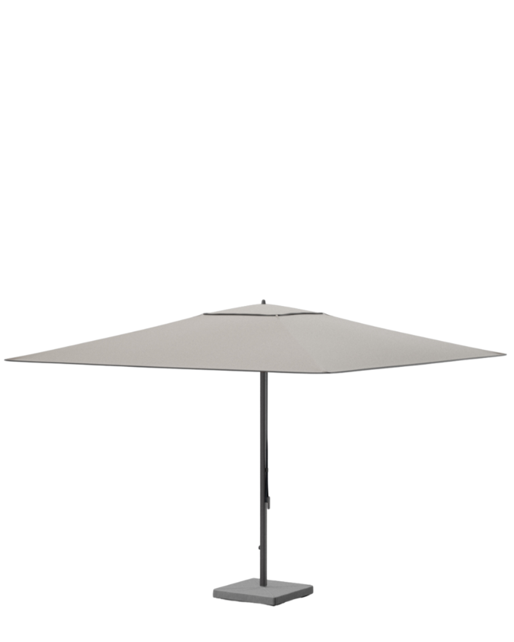 Meteo parasol telescópico L 330 × 330 | Aluminio | Base de cemento