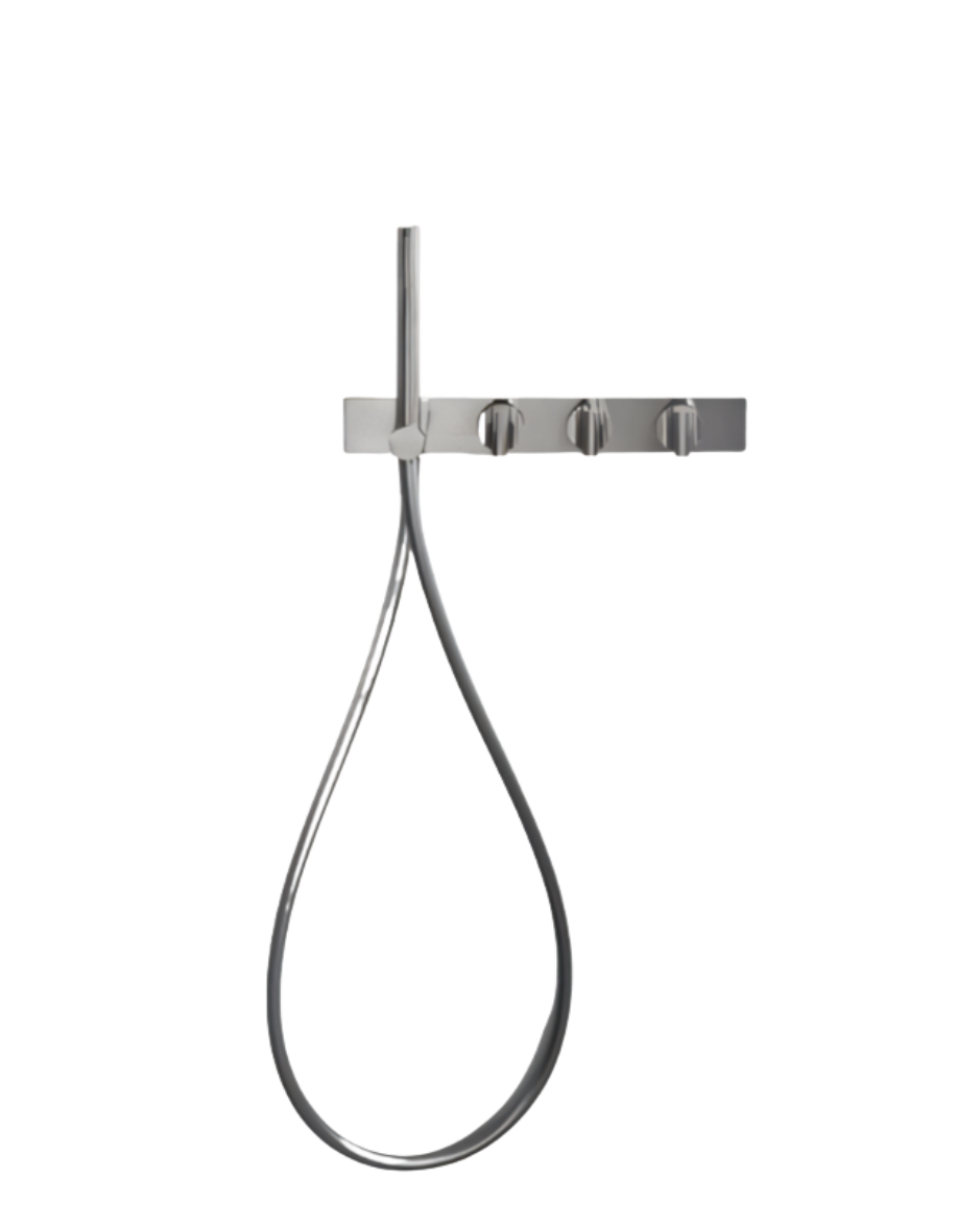 Square thermostatic shower faucet