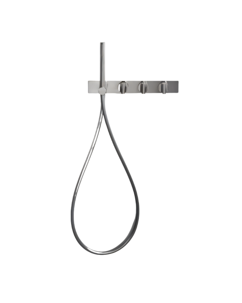 Square thermostatic shower faucet