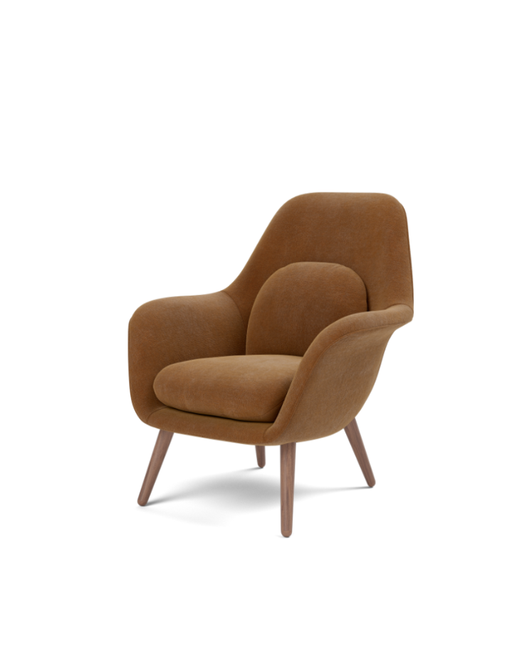Swoon Petit armchair with wooden base