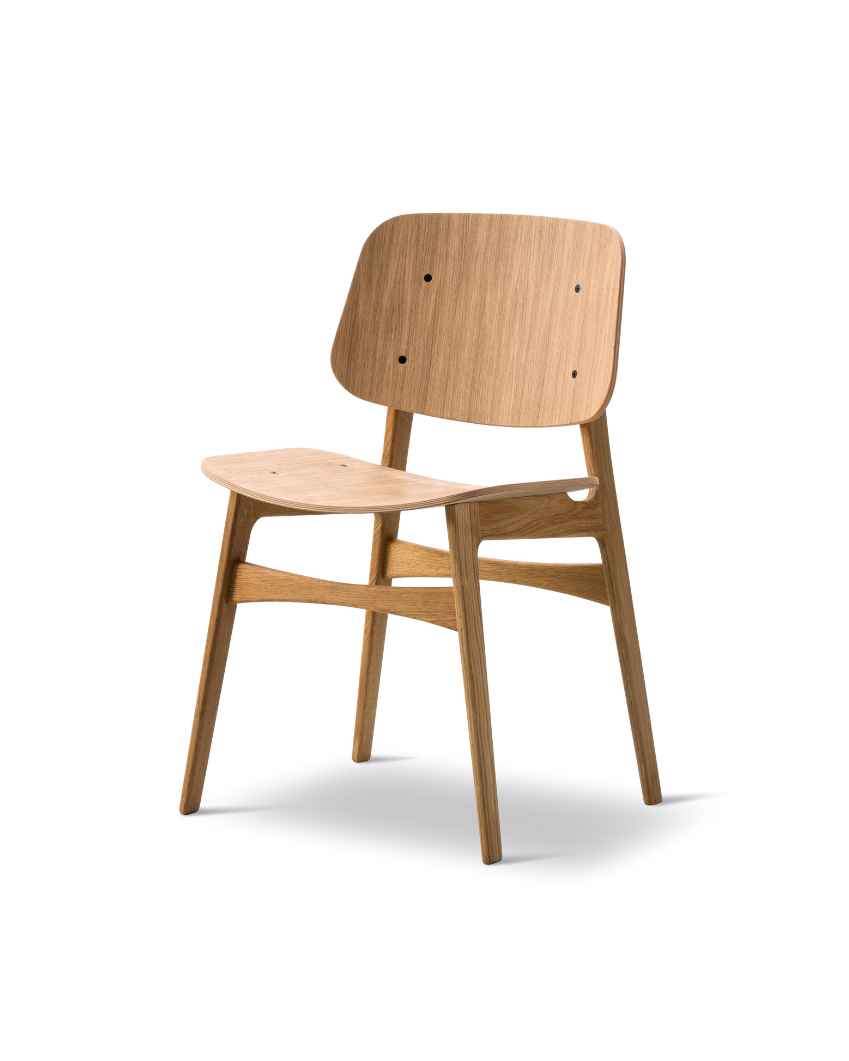 Søborg dining chair with wooden base
