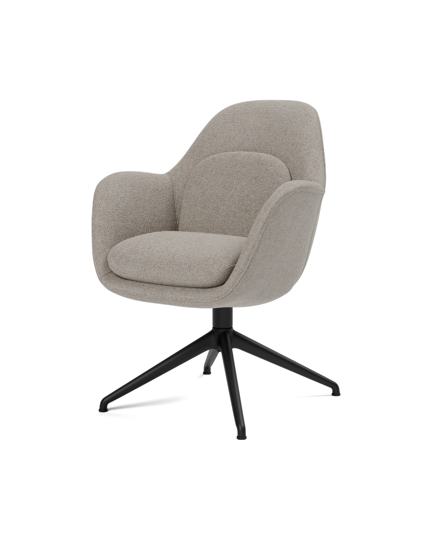 Silla de comedor Swoon con base giratoria