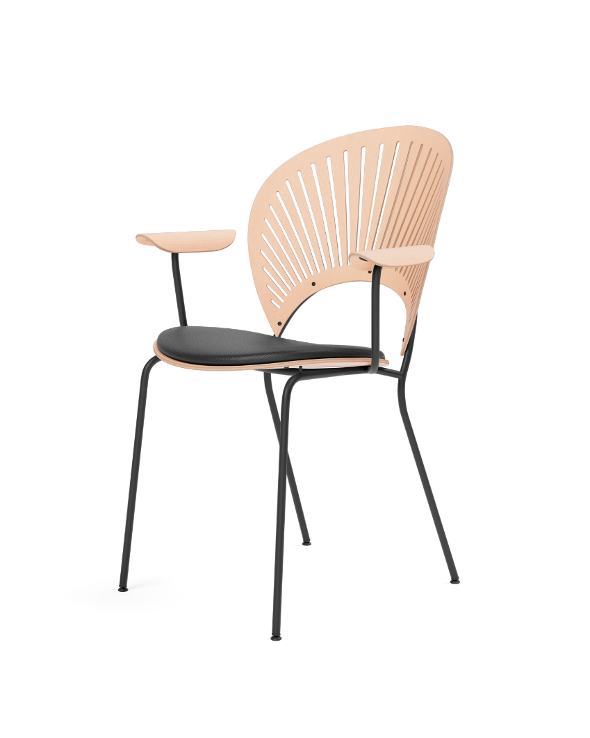 Trinidad chair with arms and upholstered seat