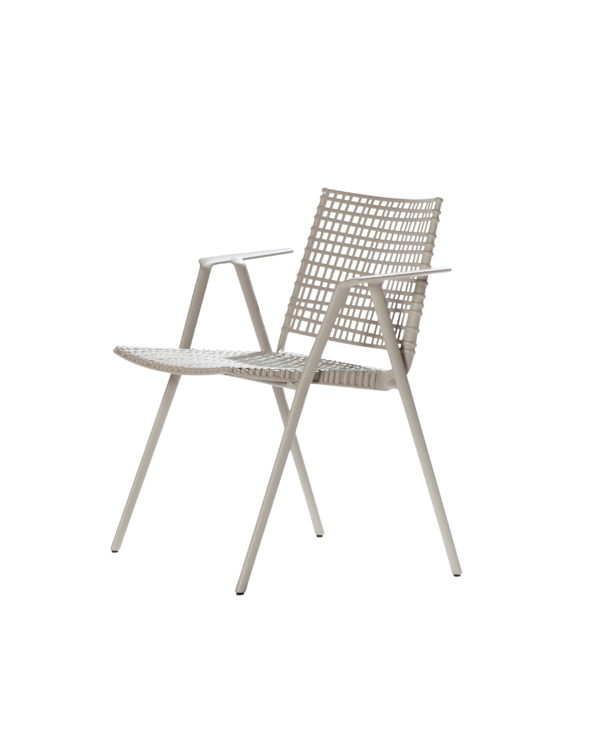 Branch outdoor dining chair with arms