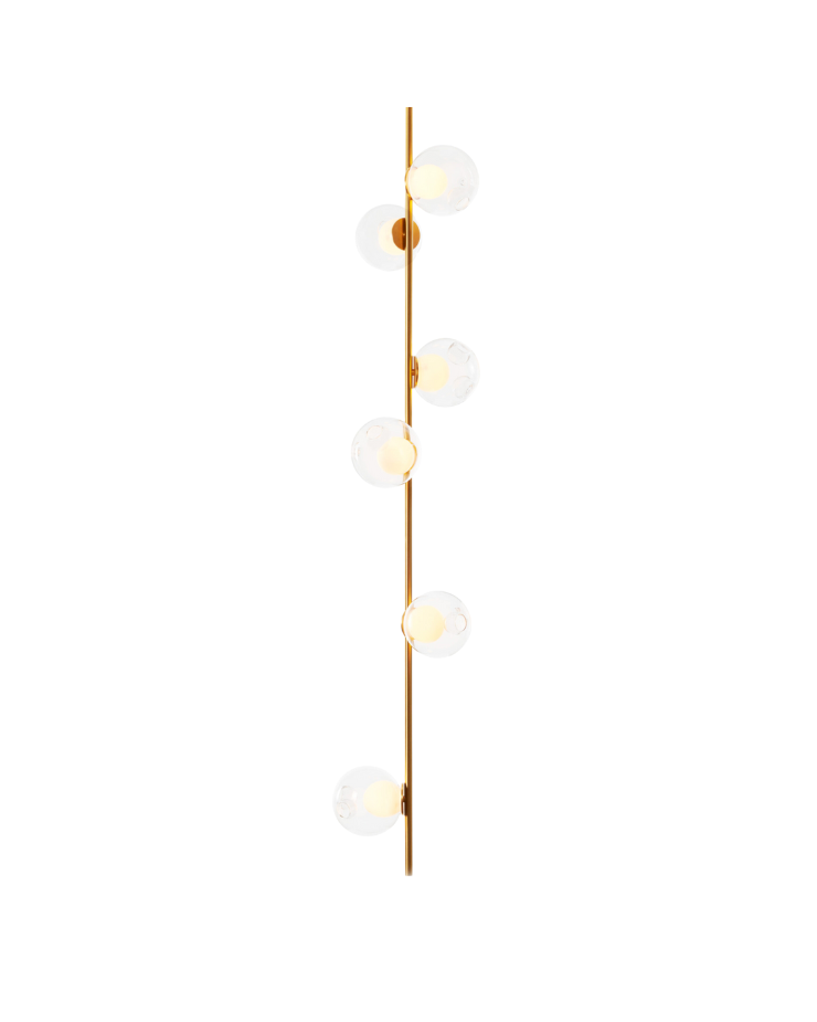 28.6 Stem Ceiling Light Clear | Brass Stem