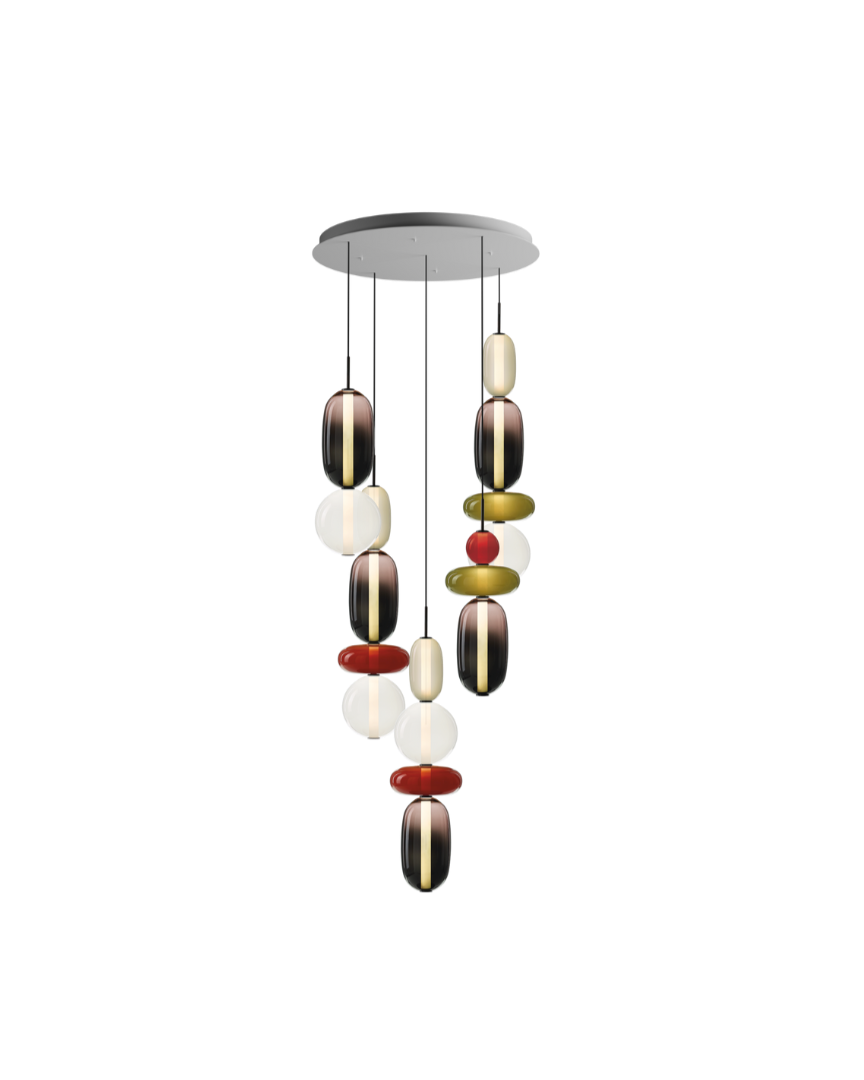Pebbles Chandelier 5pcs Ceiling Light