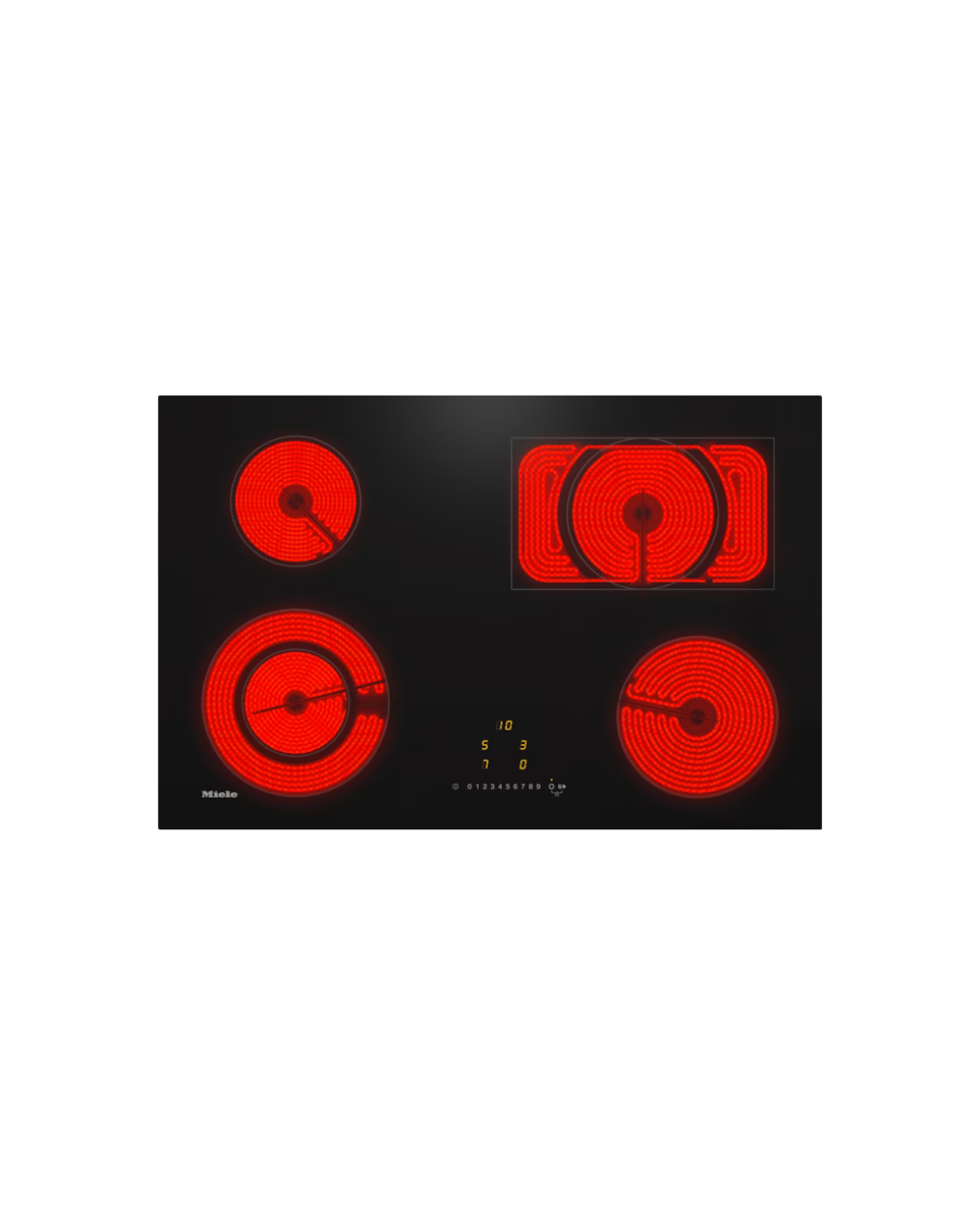 60 cm induction hob in black, with profiles