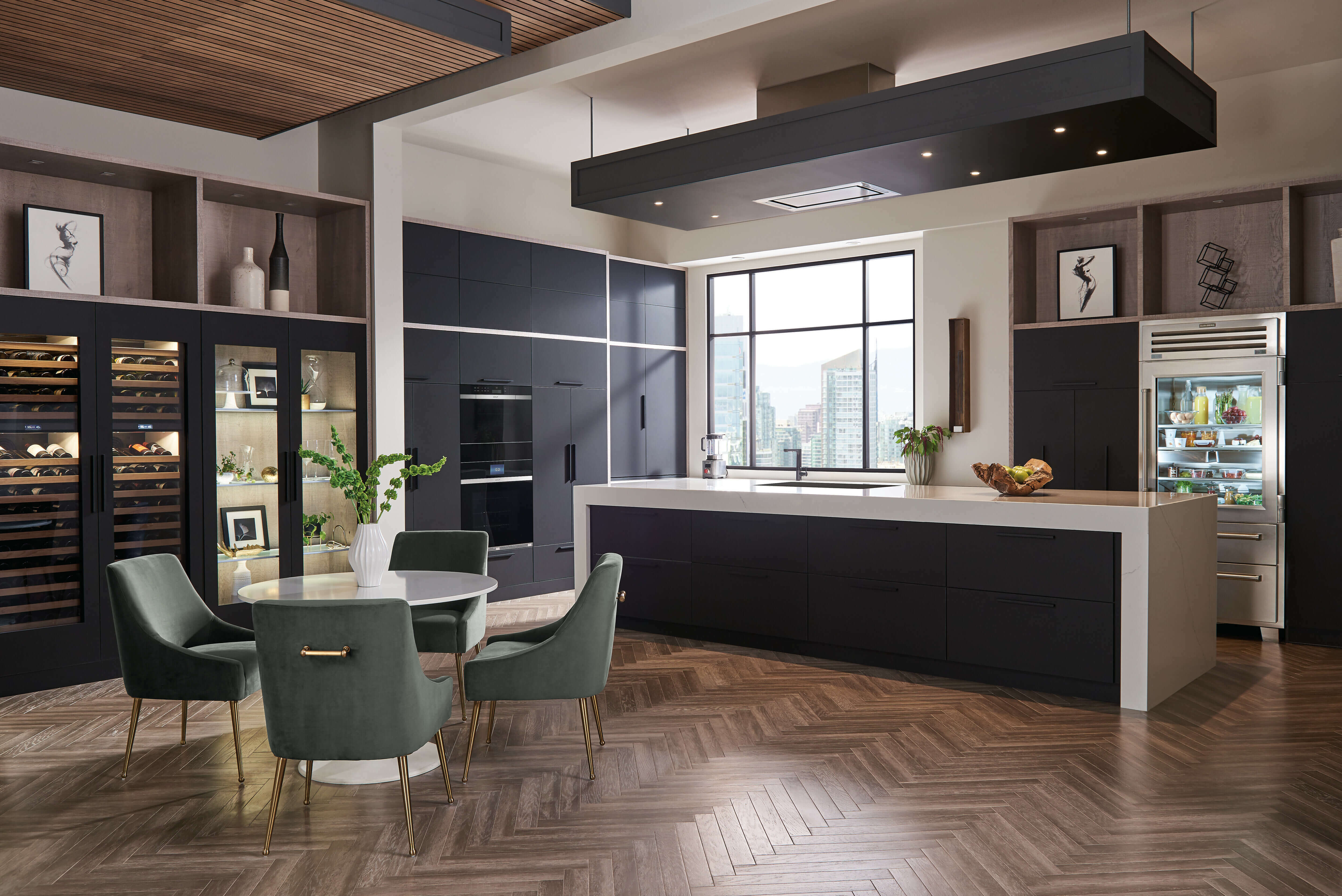 762mm integrated refrigerator drawers with professional handles