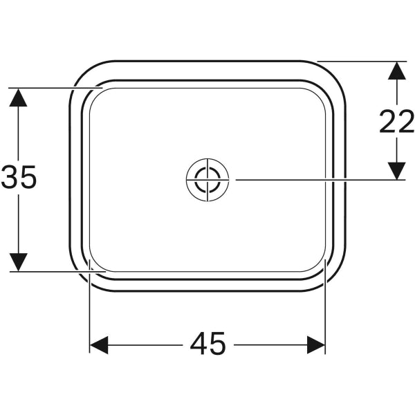 GEBERIT 'VARIFORM' UNDER-COUNTER WASHBASIN
