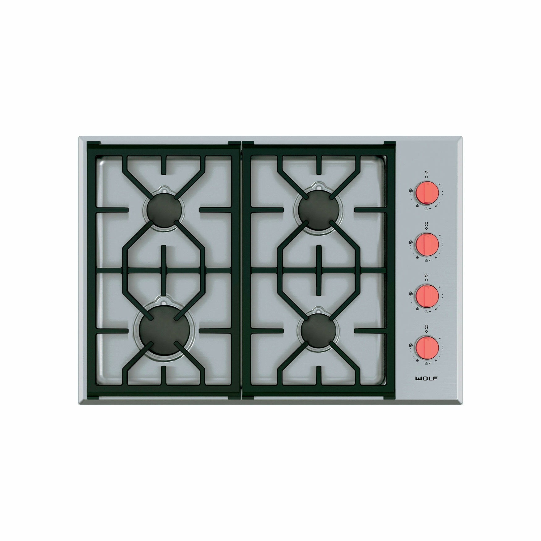 Wolf Professional 762mm Gas Hob with Red Controls