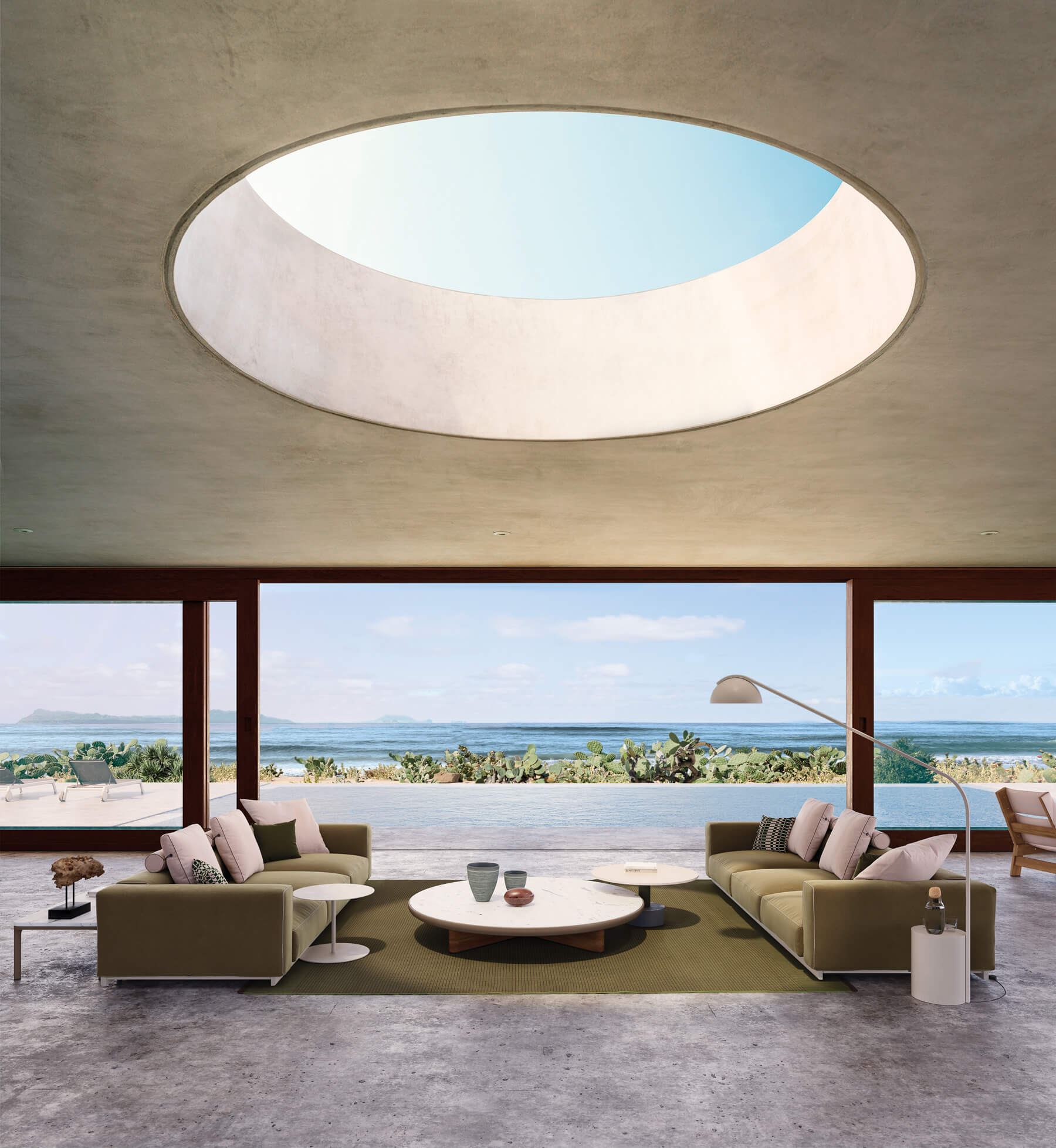 Molo 2-Seater Left-Hand Corner Outdoor Sofa | Teak Base | Aluminum Frame 01C