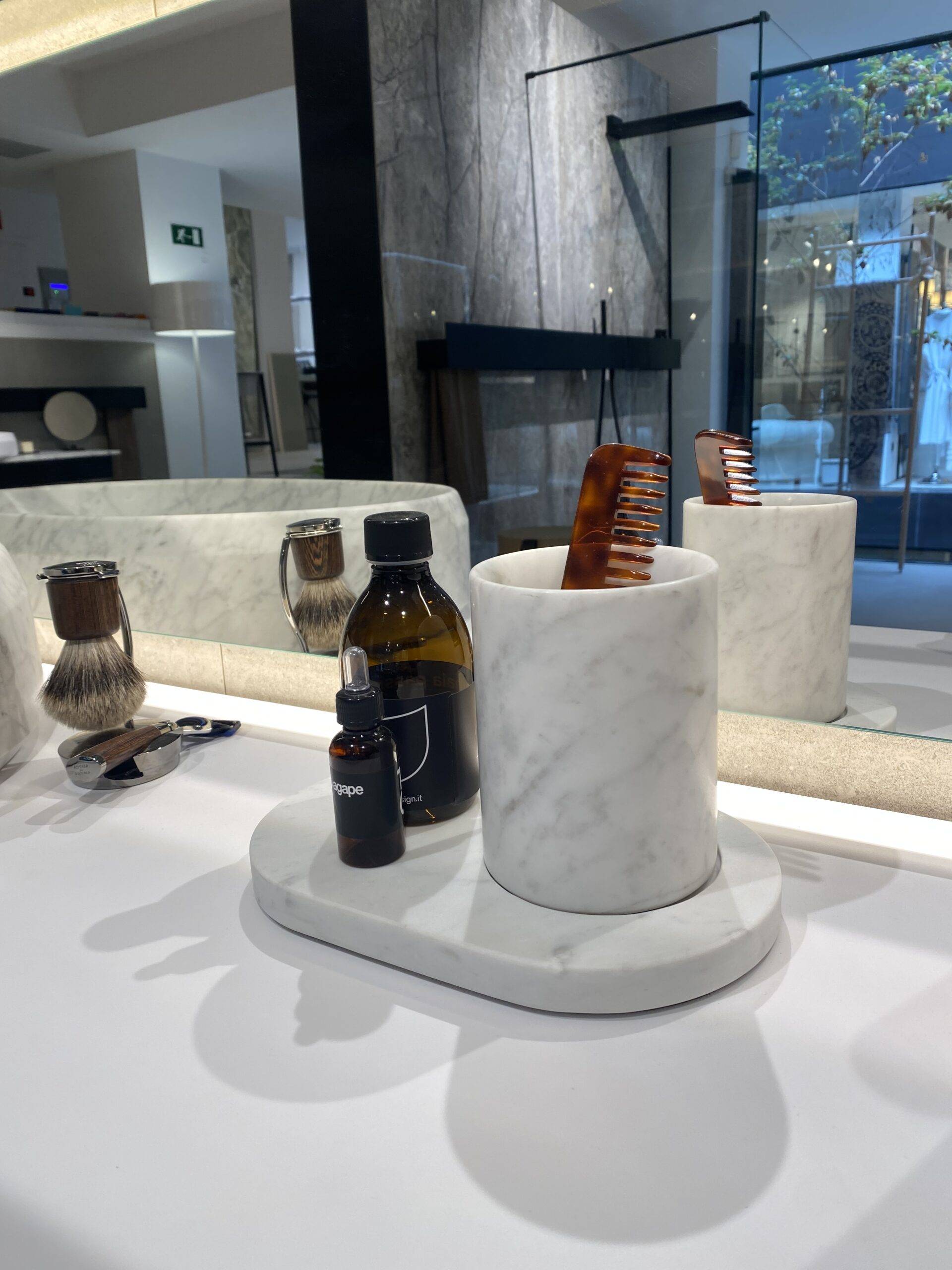 AGAPE MARBLE TRAY AND GLASS