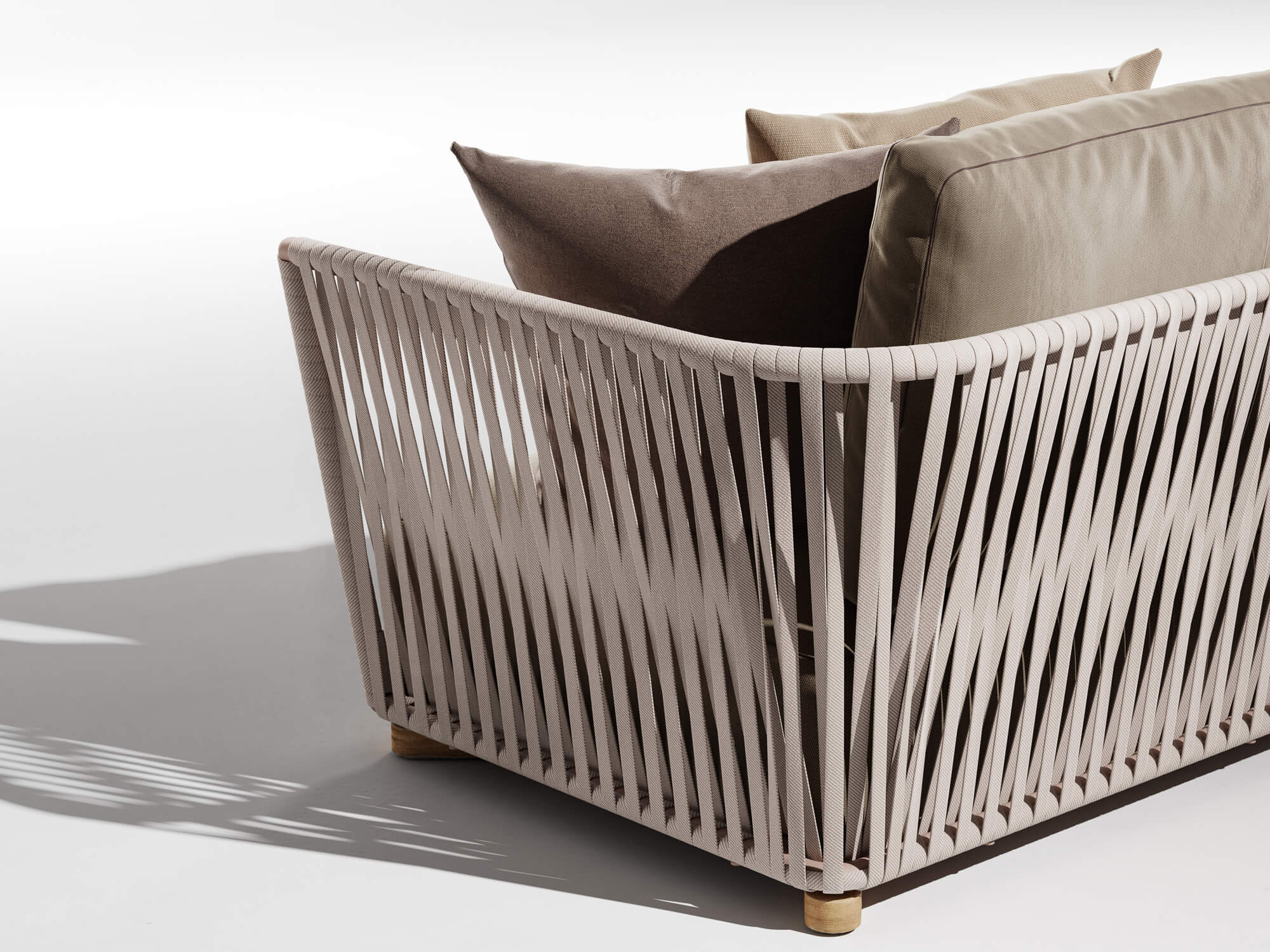 Sofá de 3 plazas Grand Bitta Living | Cuerda Z02 | Cojín de asiento 12L