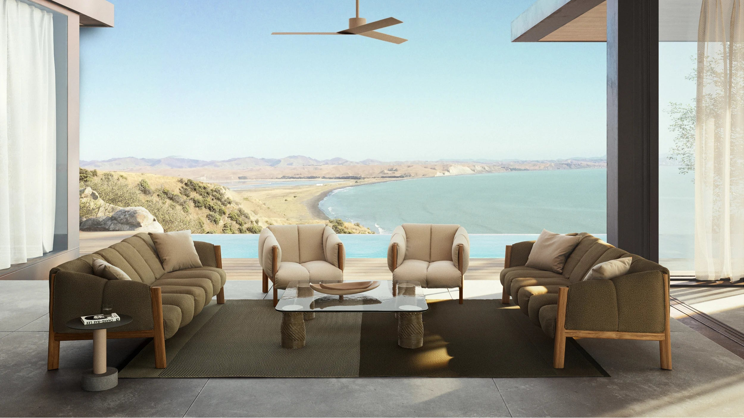 Plumon coffee table 120x120 | 383 Topaz