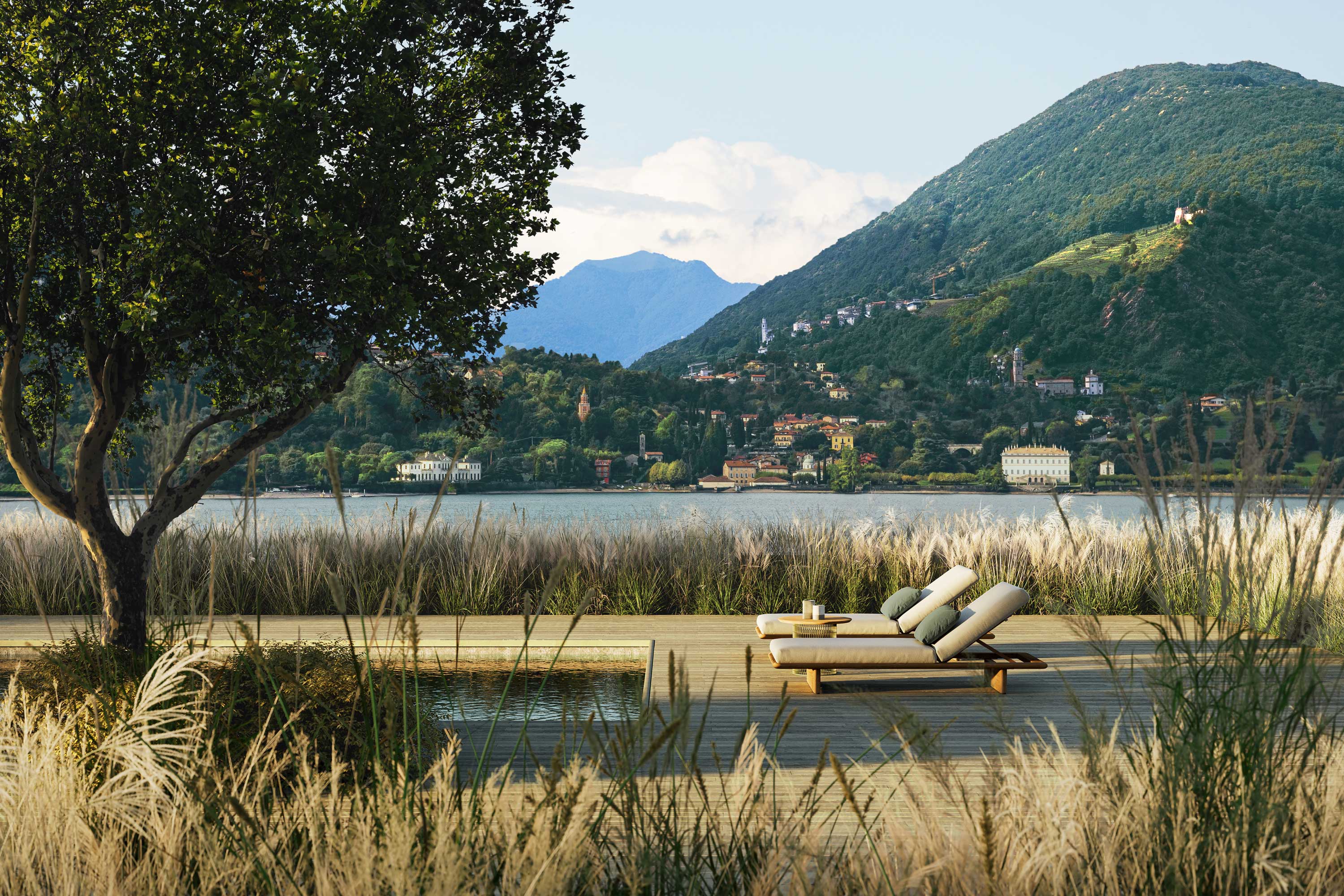 Mesh Outdoor Lounger | 01L Charcoal Terrain Elements