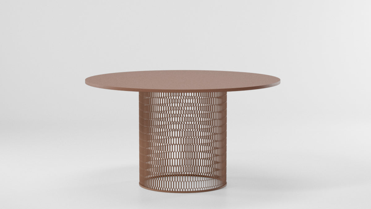 Mesh Dining Table Ø135 | Aluminum Top