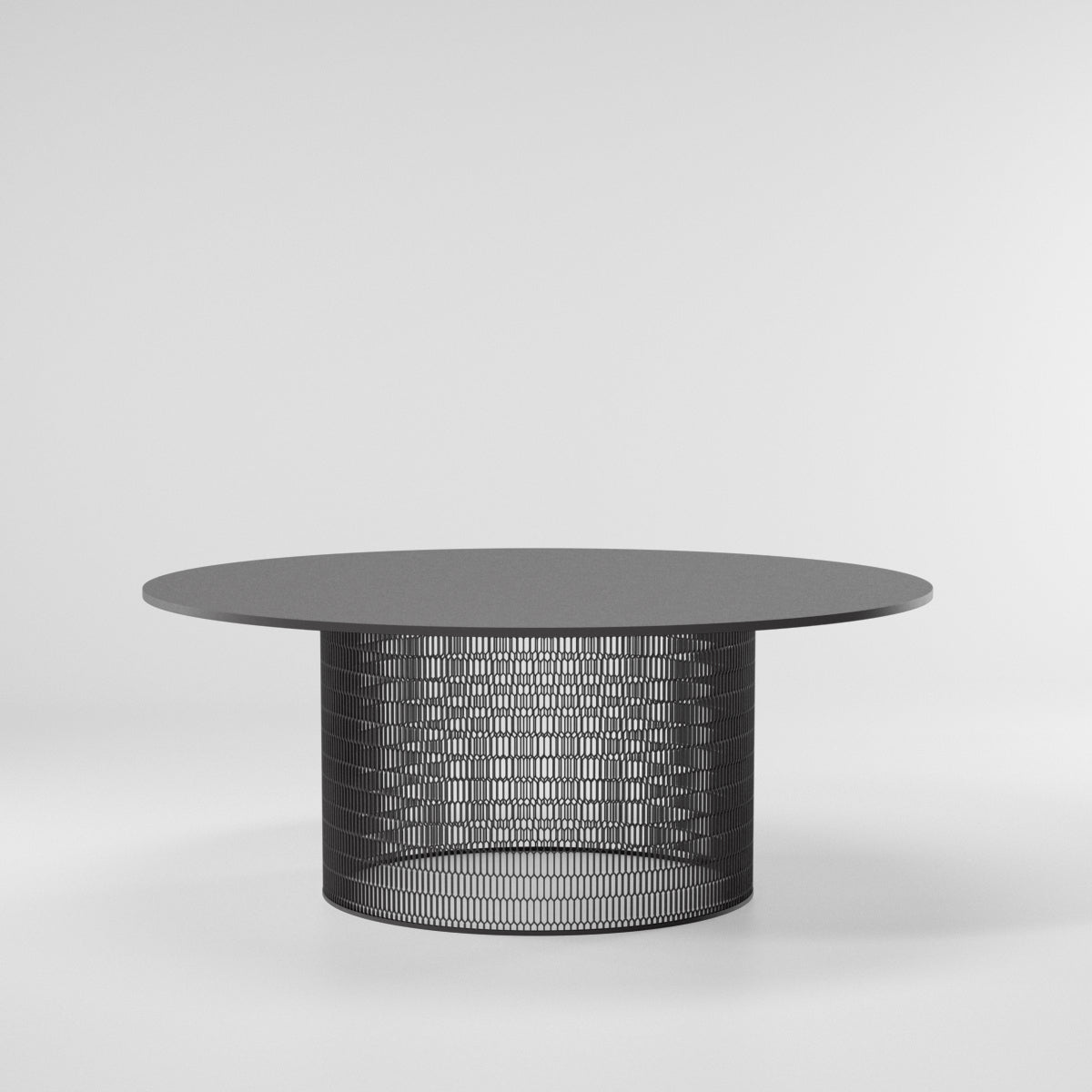 Mesh dining table Ø180 | Aluminum surface
