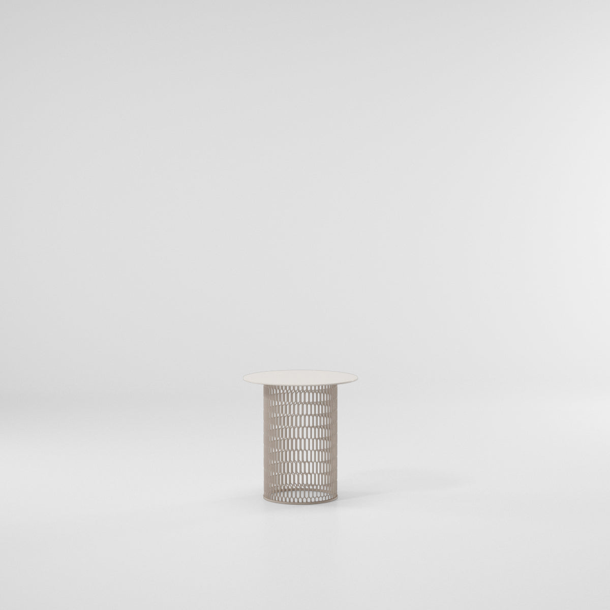 Mesh Side Table Ø48 | Marble Top