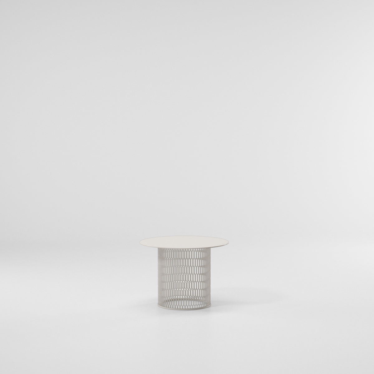 Mesa auxiliar Mesh Ø60 | Superficie cristal Dolomite