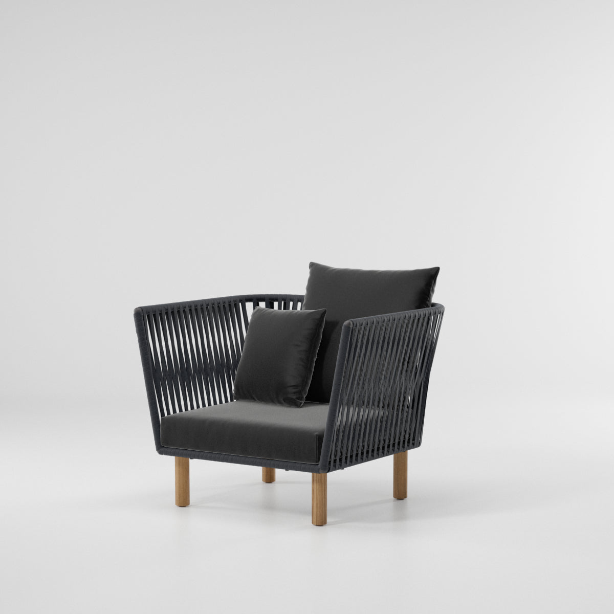 Sillón Club Bitta Bela Rope | Pie de teca N00 | Cuerda Z01