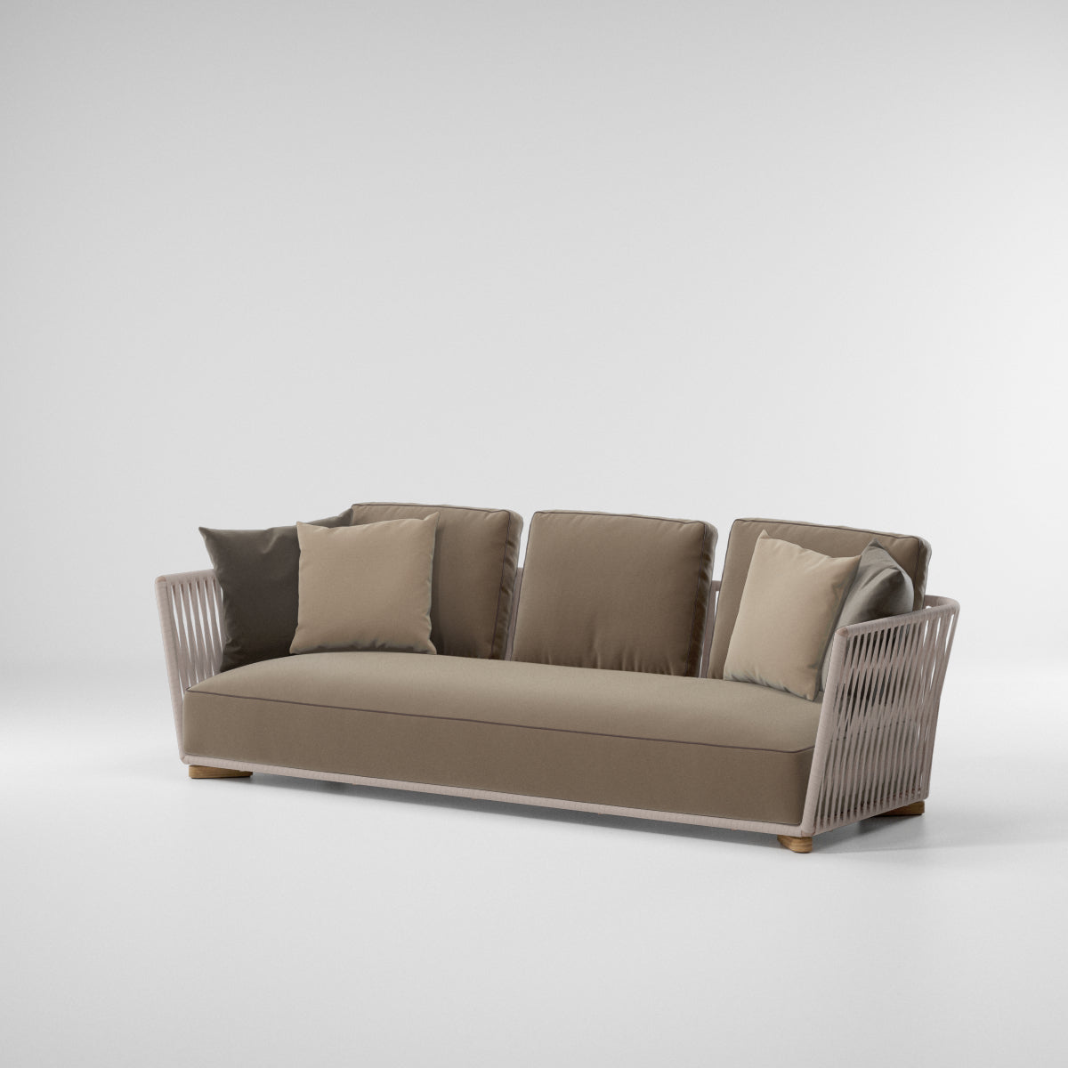 Sofá de 3 plazas Grand Bitta Living | Cuerda Z06 | Cojín de asiento 12L