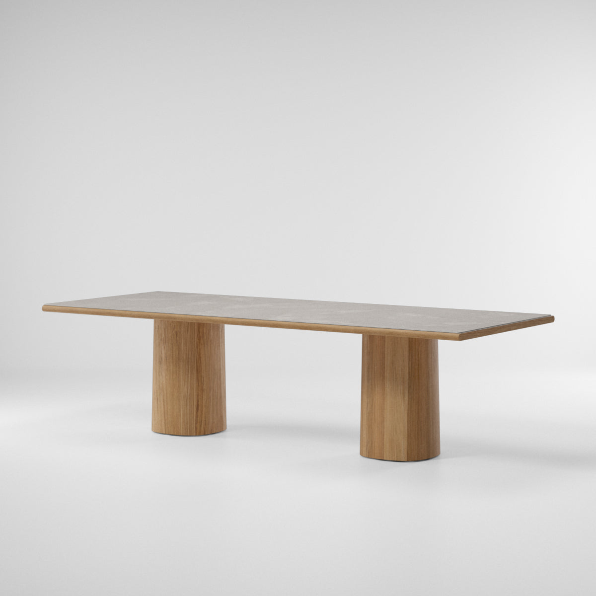 Giro dining table 220x108 | CM3 Neutral Limestone Ceramics