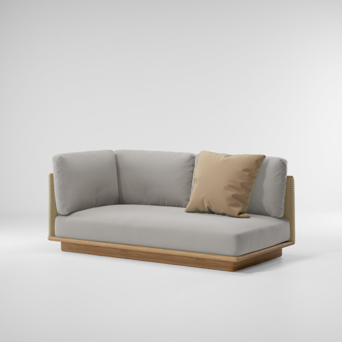 Left Corner Connection Module | Teak Leg | Rope 455