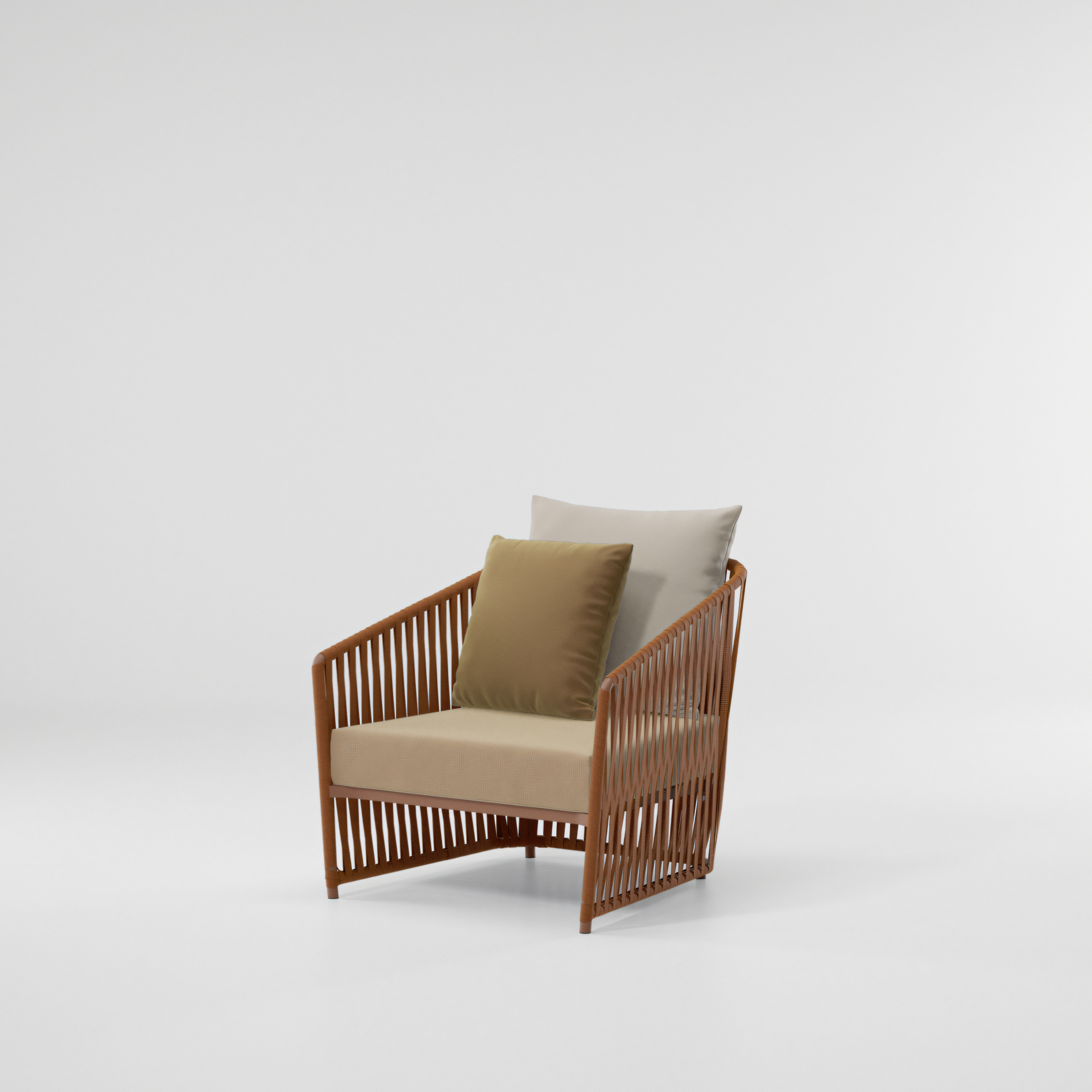 Sillón club Bitta Lounge | Cuerda Z17 | Cojín grande 07L | Cojín pequeño 05L