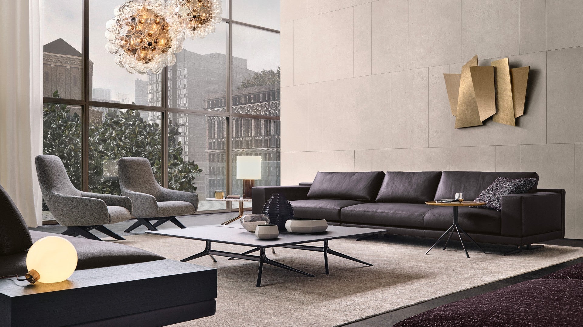 Mondrian round side table