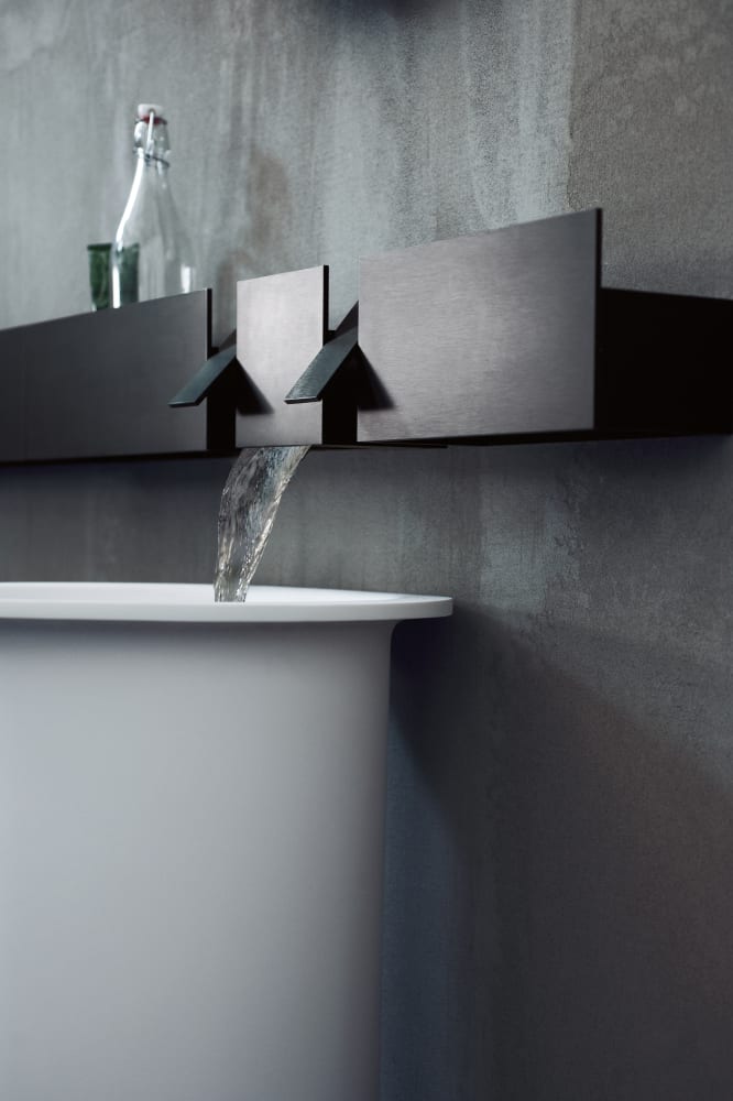 Grifo monomando de lavabo mural Sen