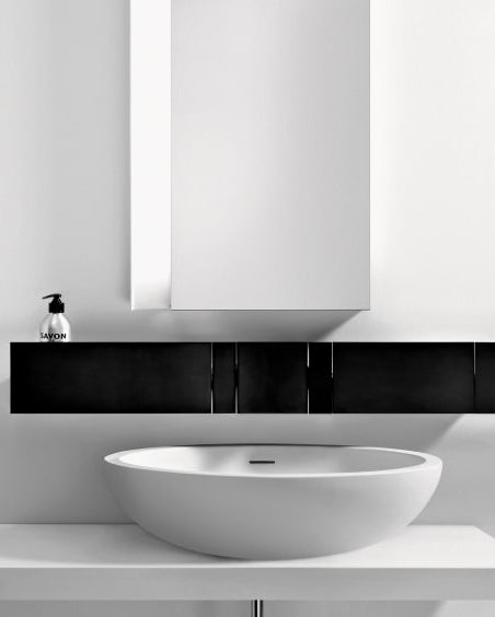 Spoon XL countertop washbasin Cristalplant