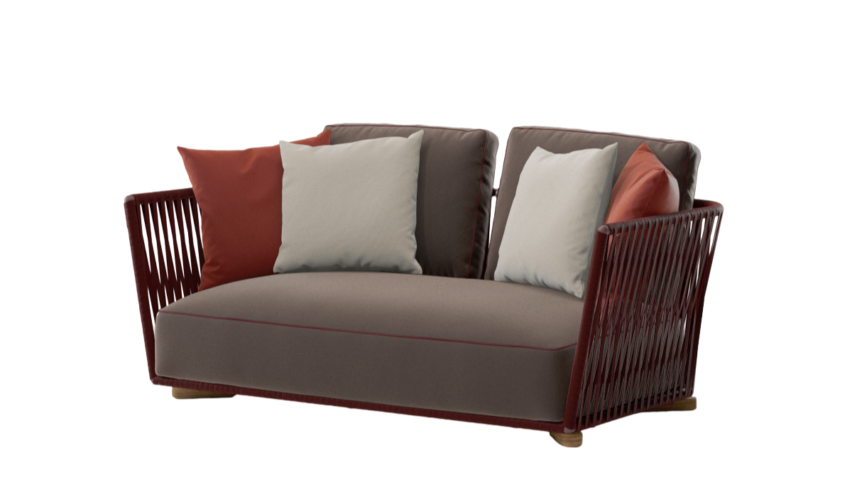 Sofá de 2 plazas Grand Bitta | Cuerda Z09 | Cojín de asiento 03L