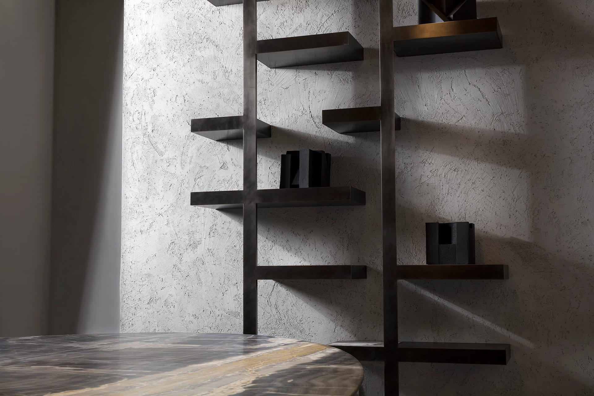 Unicode metal shelving