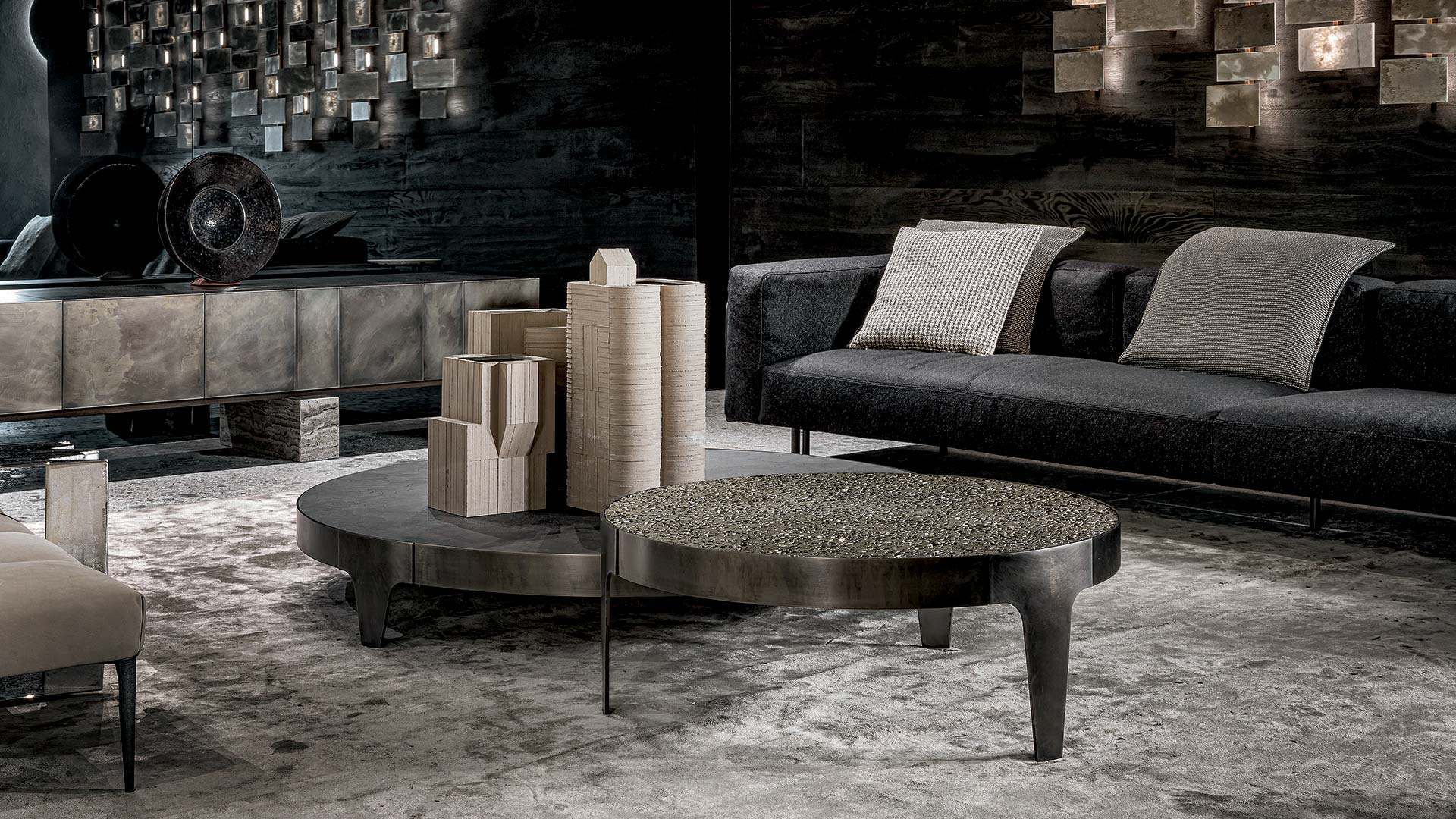 SR coffee table with stone surface