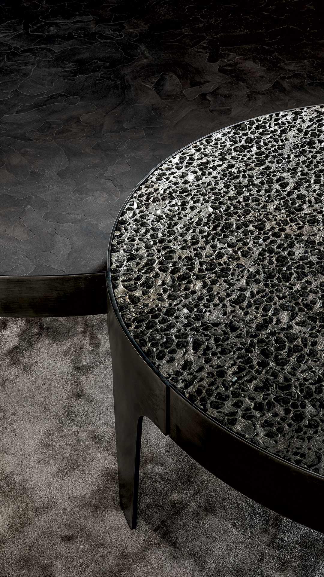 SR coffee table with stone surface