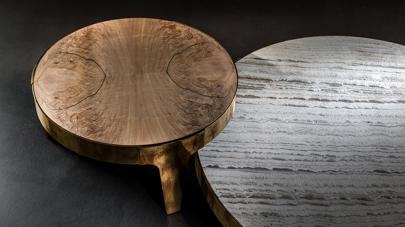 SR coffee table with stone surface