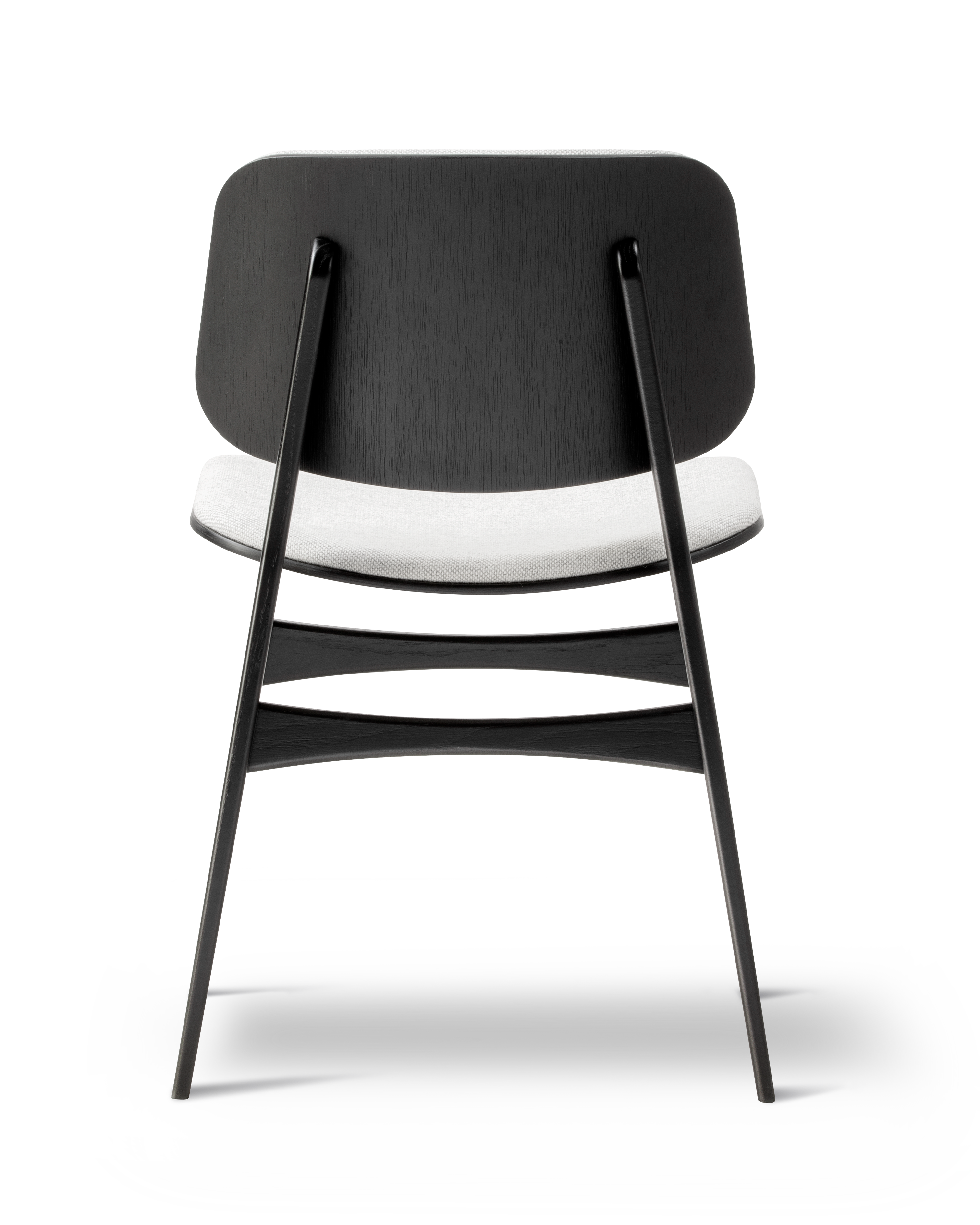 Silla Søborg Base Madera con frente tapizado
