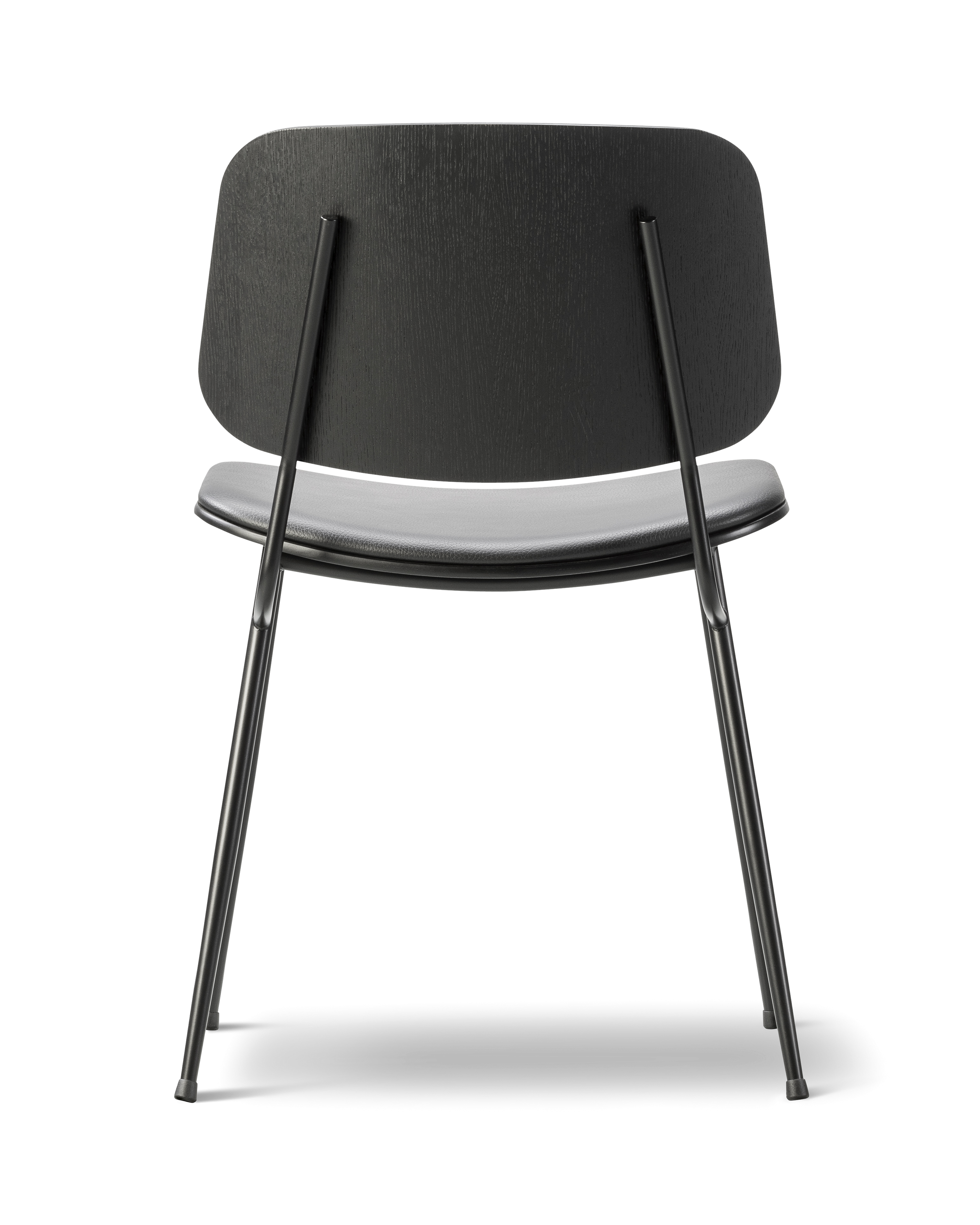 Søborg dining chair, metal base, with upholstered seat