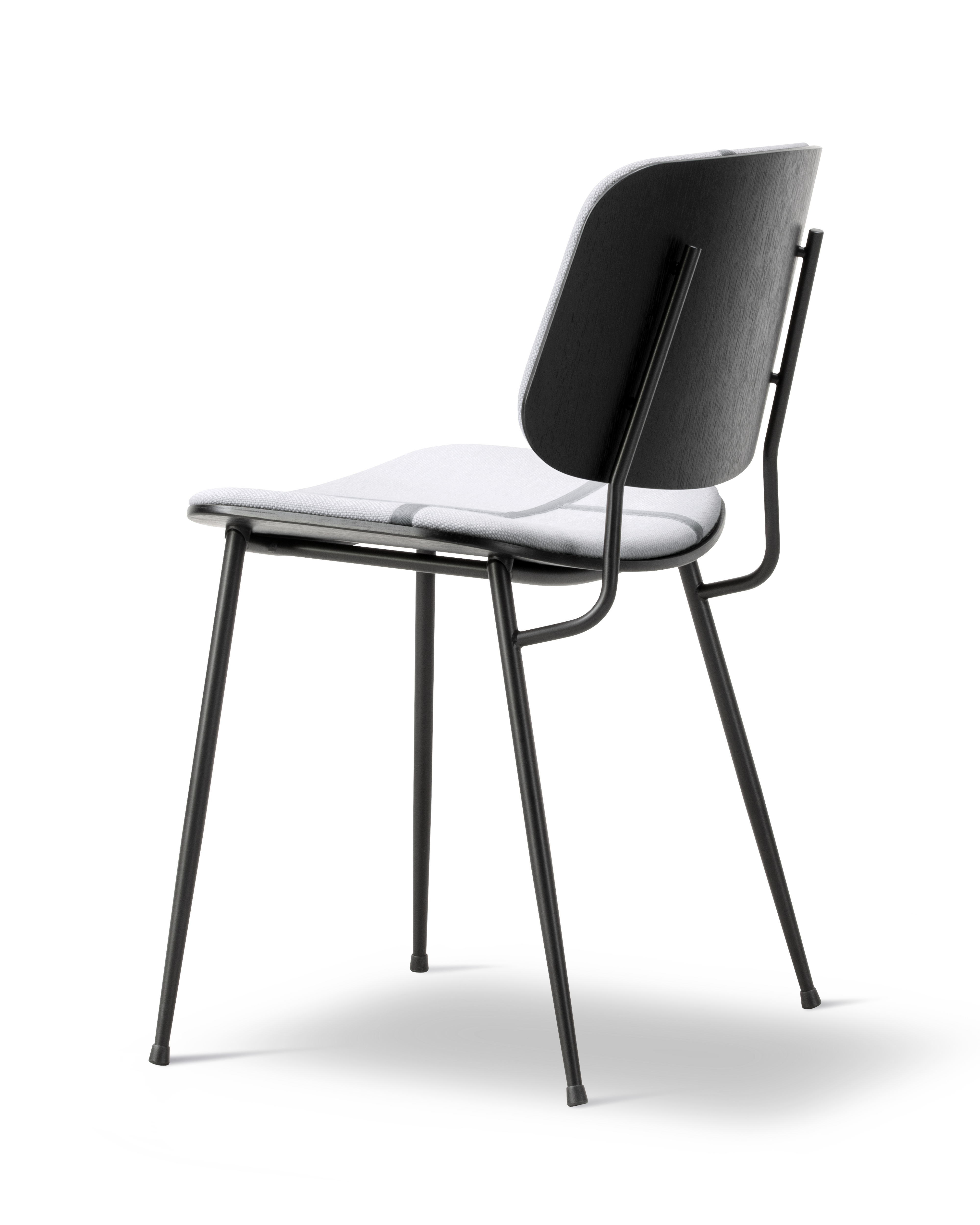 Søborg Base Metal Chair with upholstered front