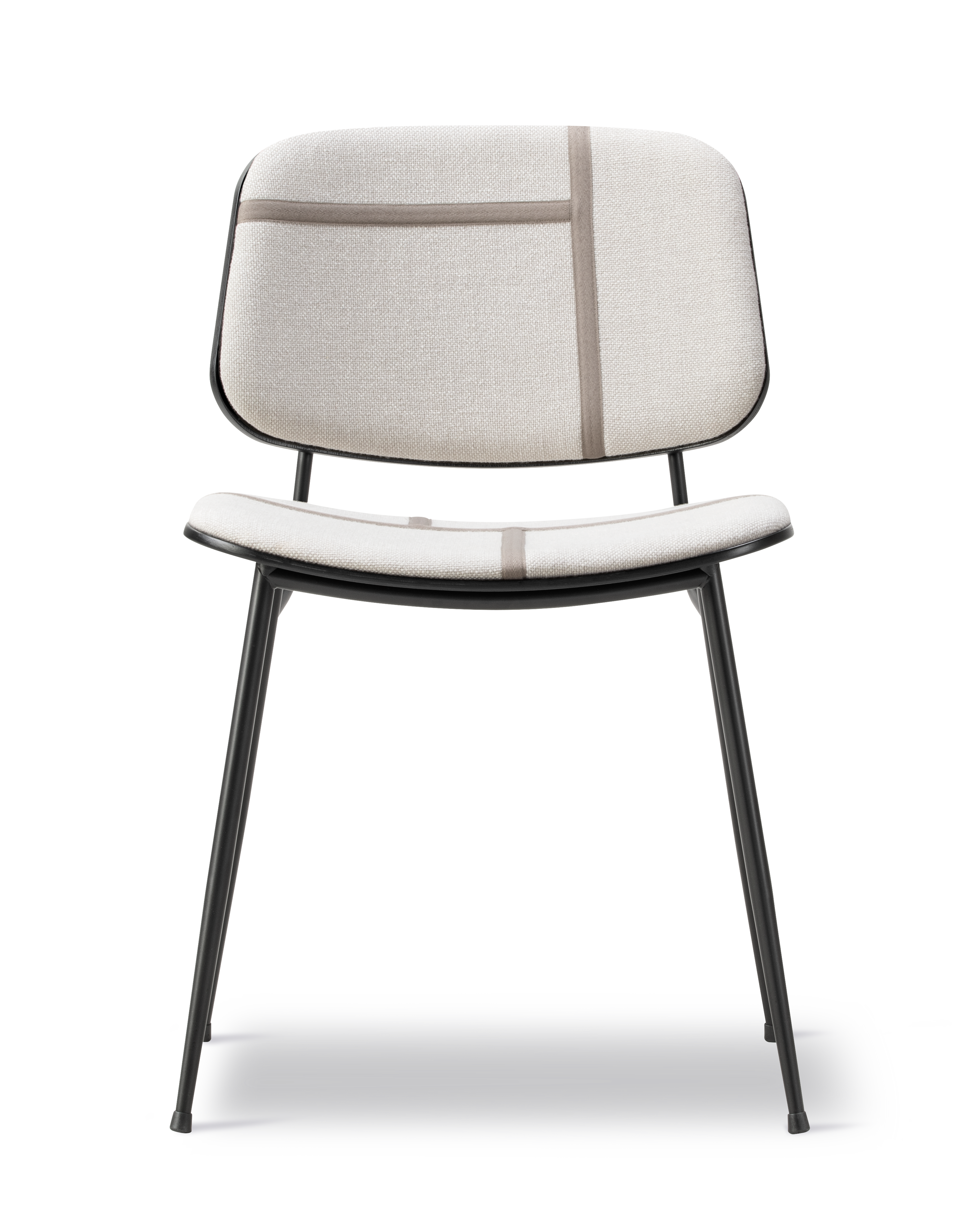 Søborg Base Metal Chair with upholstered front