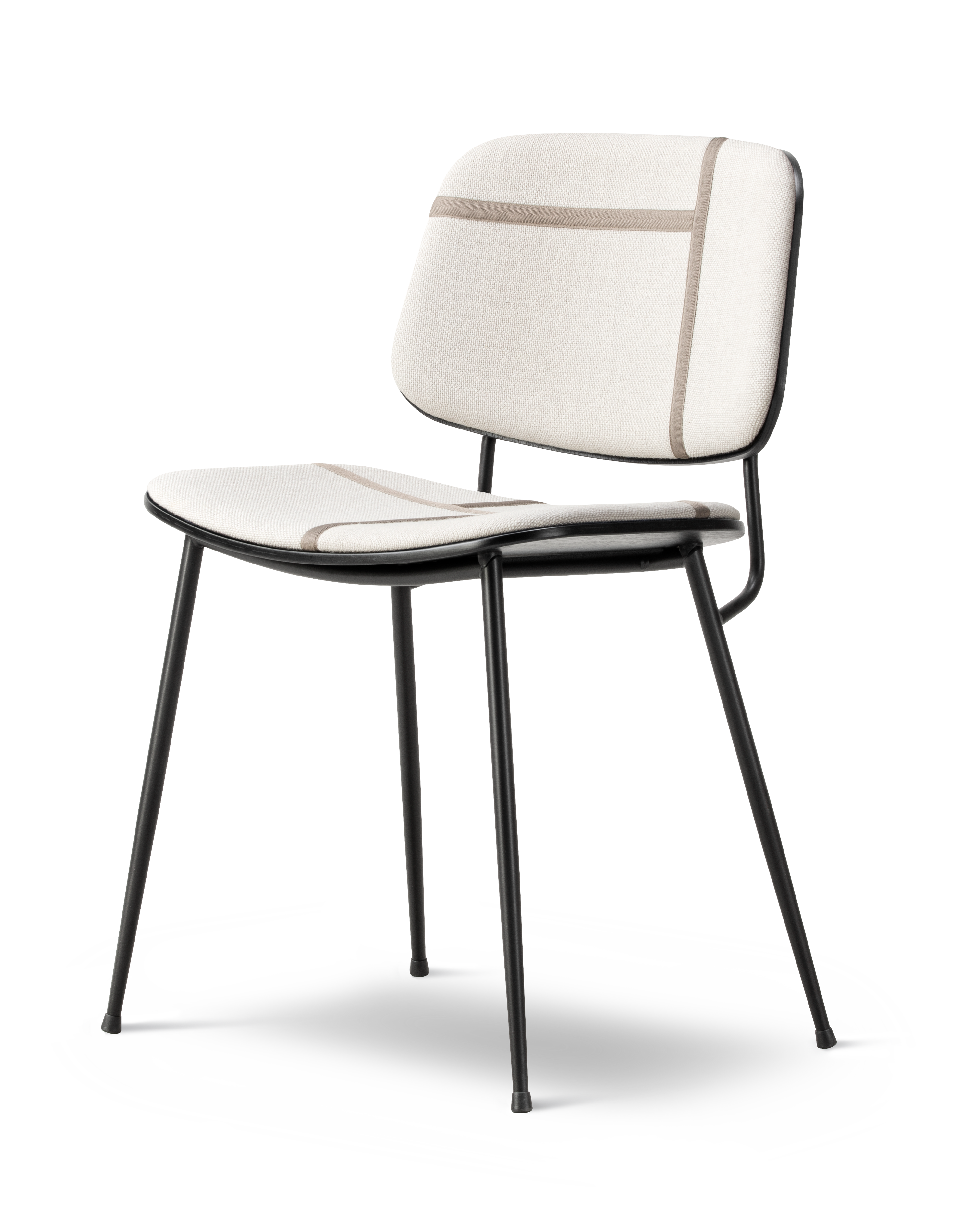Søborg Base Metal Chair with upholstered front