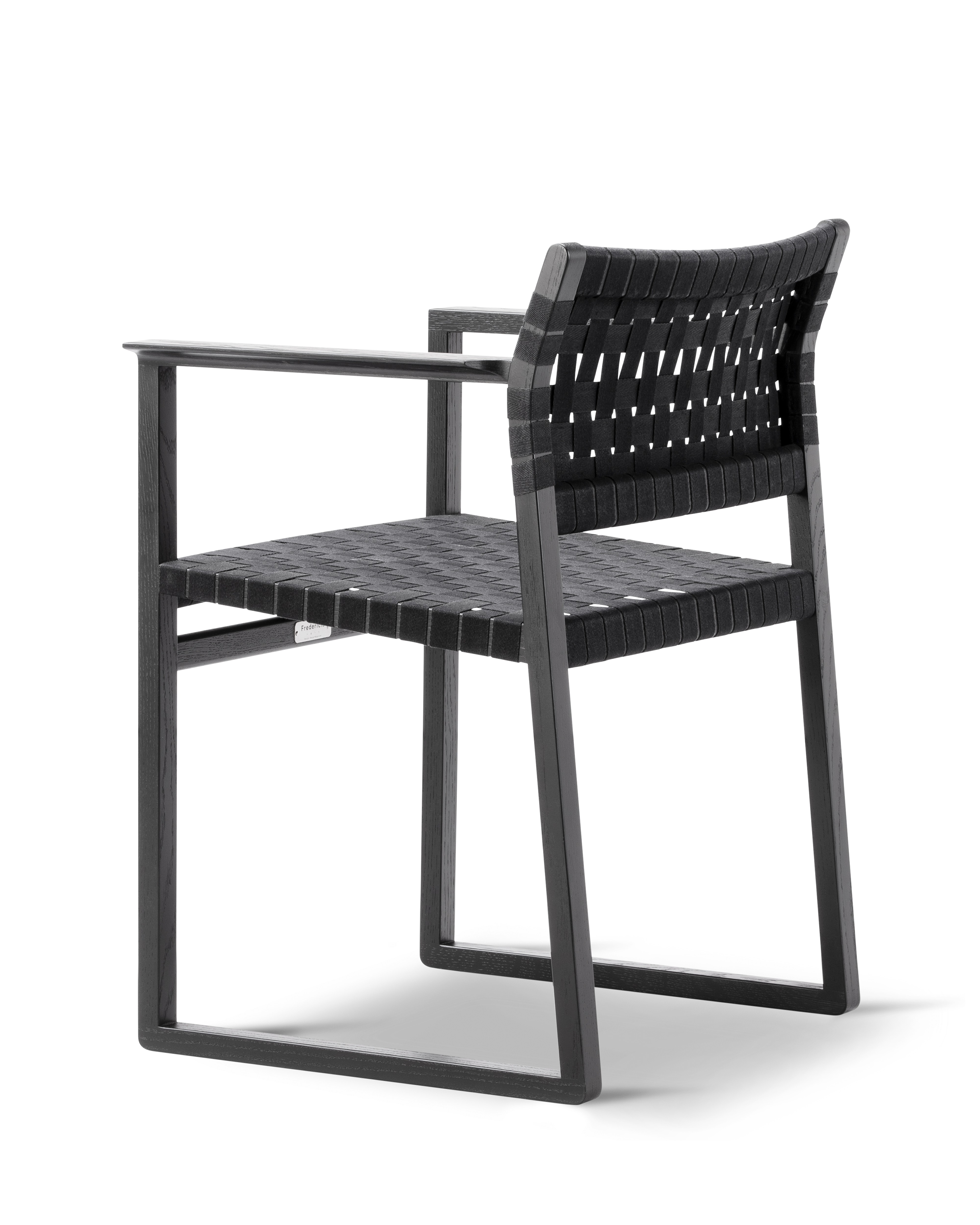 BM62 Linen Webbing Dining Chair with Armrests