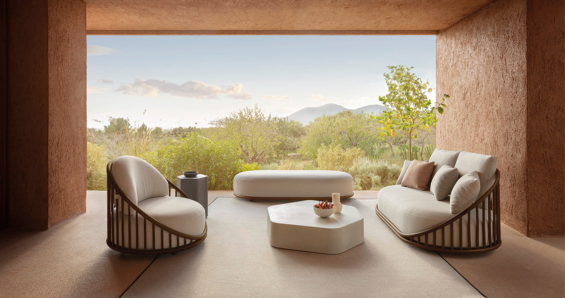 Cask 3-seater outdoor sofa